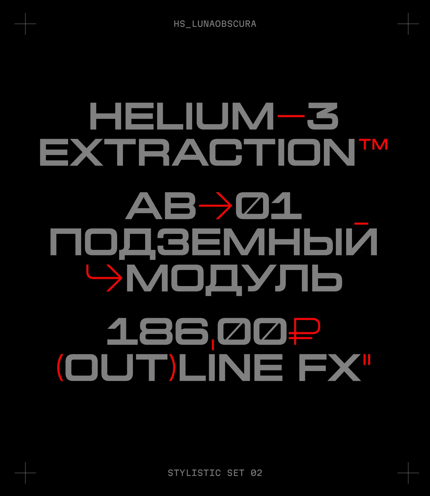 LunaObscura Font Poster