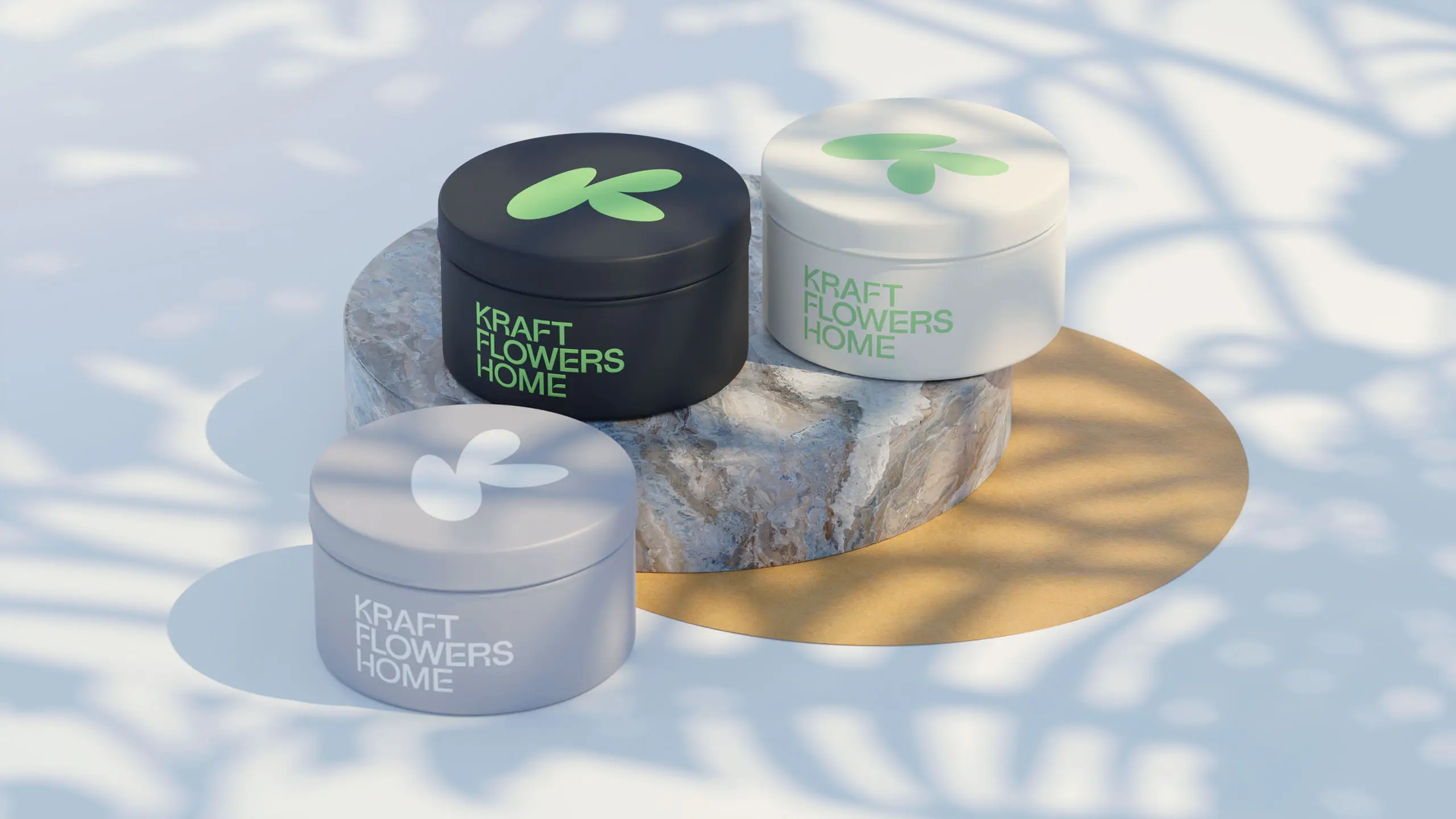 Дизайн упаковки товаров для дома Kraft Flowers Home