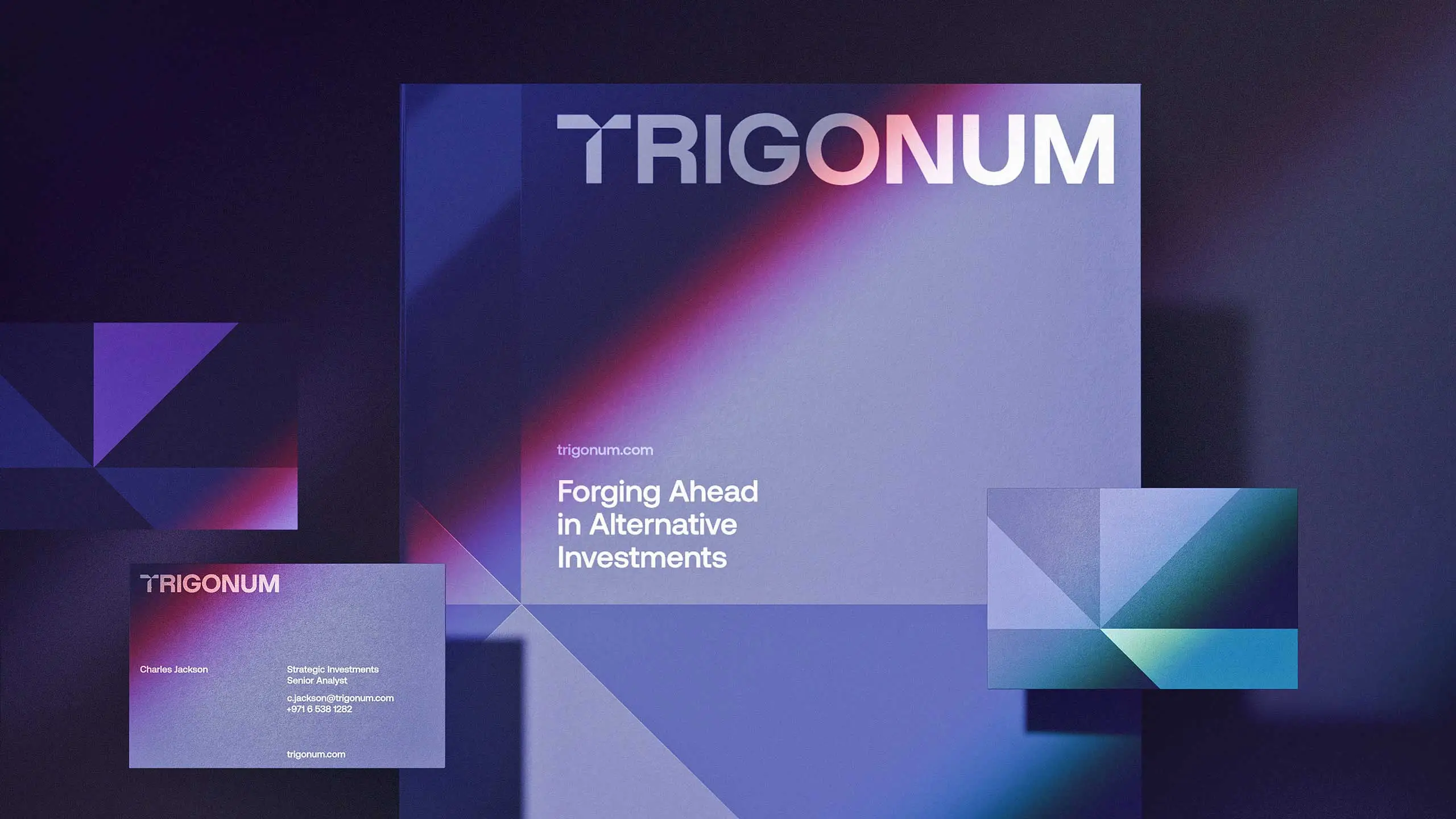 Дизайн папки для документов финтех-компании Trigonum
