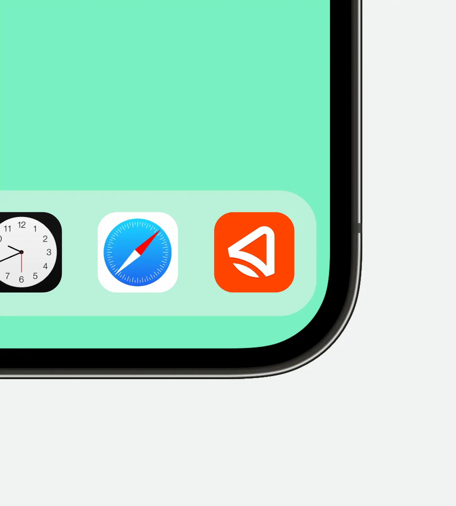 Иконка мобильного приложения на дисплее смартфона, UI дизайн