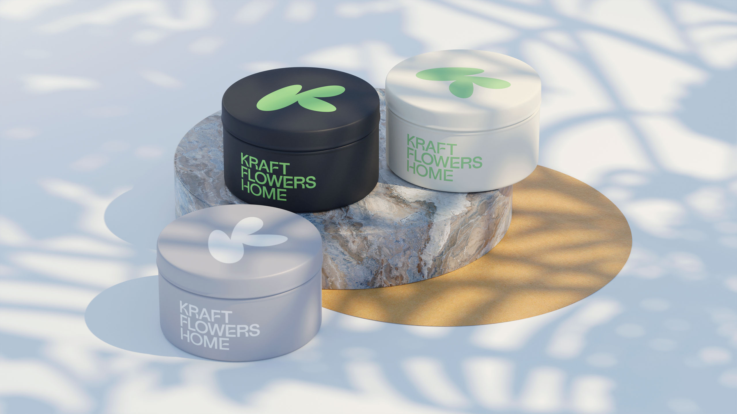 Дизайн упаковки товаров для дома Kraft Flowers Home