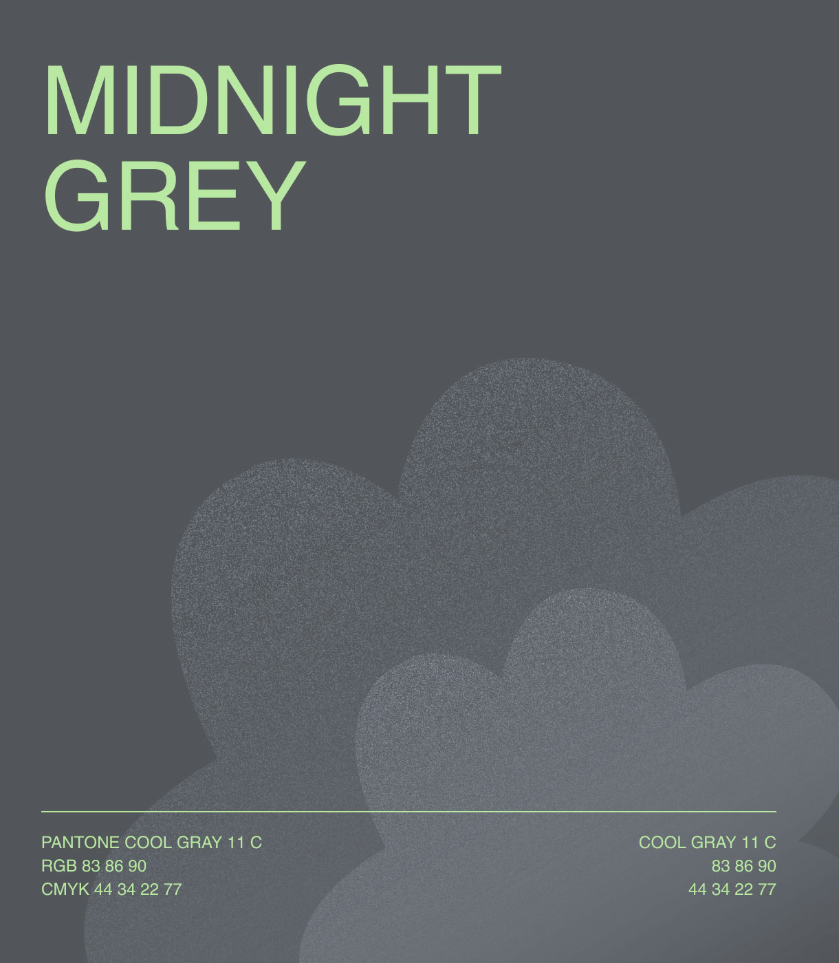 Корпоративная палитра: темный серый Midnight Grey