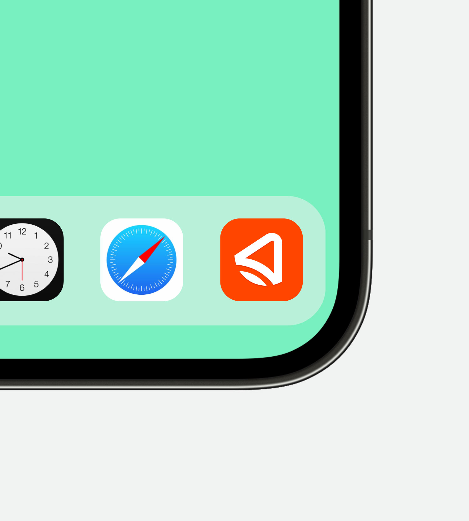 Иконка мобильного приложения на дисплее смартфона, UI дизайн